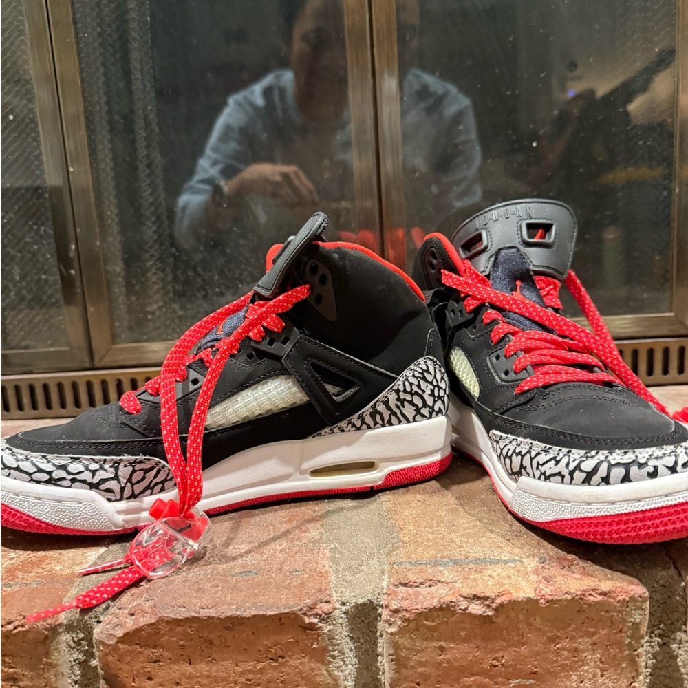 Black and Red Nike Jordan Air Spizike